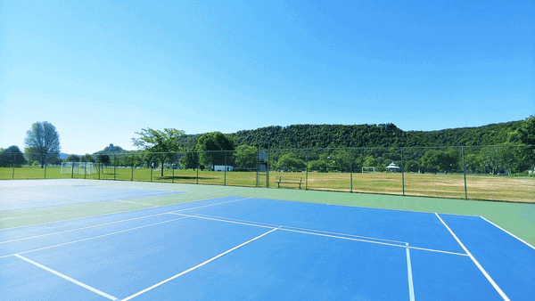 Blue Tennis Court